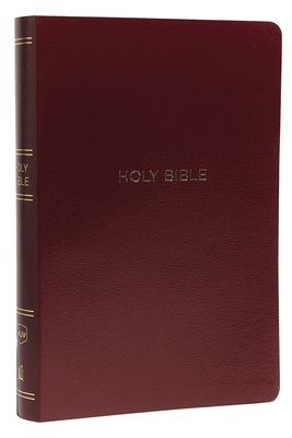 NKJV, Reference Bible, Center-Column Giant Print, Leather-Look, Burgundy, Red Letter Edition, Comfort Print (Large Print Edition)