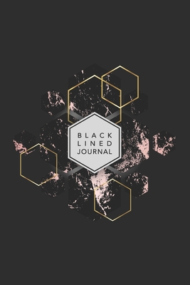 Black Lined Journal: College Ruled - 6x9 Black Paper Notebook