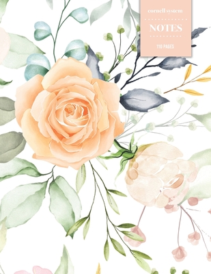 Cornell System Notes 110 Pages: Vintage Floral Notebook for Professionals and Students, Teachers and Writers - Roses and Floral Pattern