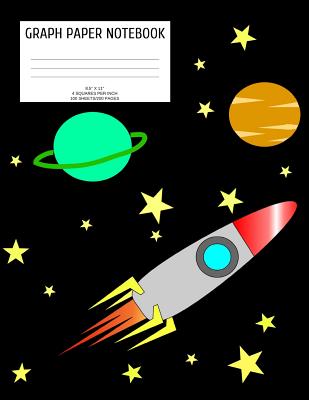 Graph Paper Notebook: Planets; 4 Squares Per Inch; 100 Sheets/200 Pages; 8.5 X 11