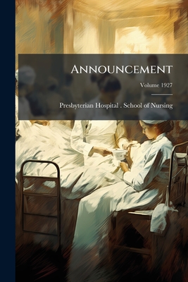 Announcement; Volume 1927