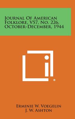 Journal of American Folklore, V57, No. 226, October-December, 1944