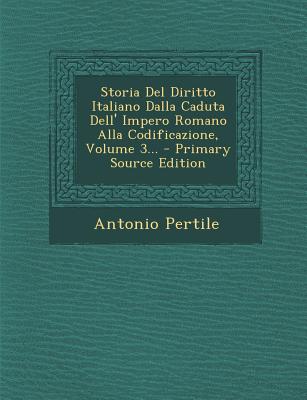 Storia del Diritto Italiano Dalla Caduta Dell' Impero Romano Alla Codificazione, Volume 3... - Primary Source Edition