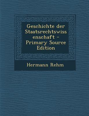 Geschichte Der Staatsrechtswissenschaft