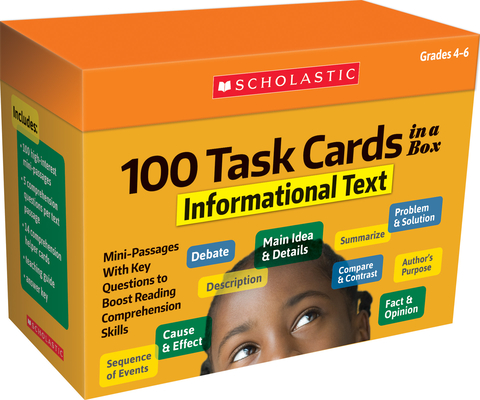 100 Task Cards in a Box: Informational Text: Mini-Passages with Key Questions to Boost Reading Comprehension Skills