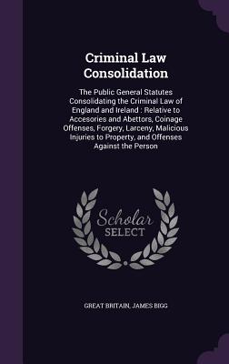 Criminal Law Consolidation: The Public General Statutes Consolidating the Criminal Law of England and Ireland: Relative to Accesories and Abettors