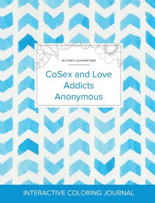 Adult Coloring Journal: Cosex and Love Addicts Anonymous (Butterfly Illustrations, Watercolor Herringbone)