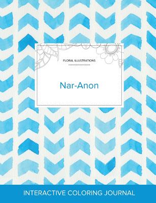 Adult Coloring Journal: Nar-Anon (Floral Illustrations, Watercolor Herringbone)