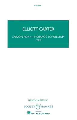 Canon for 4 - Homage to William: For Flute, BB Bass Clarinet, Violin and Cello