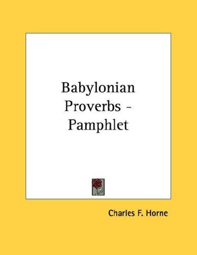 Babylonian Proverbs - Pamphlet