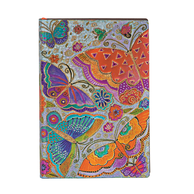 Flutterbyes Mini Lined Softcover Journal, 240pg, 100gsm, Laurel Burch Collection by Paperblanks (Playful Creations)