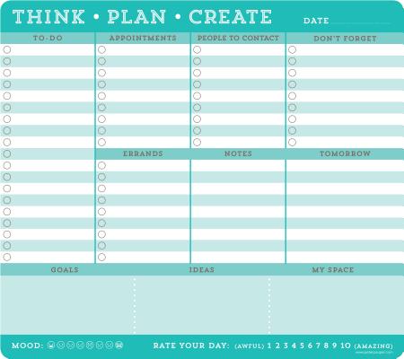 Mousepad Think Plan Create