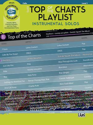 Easy Top of the Charts Playlist Instrumental Solos for Strings: Cello, Book & CD