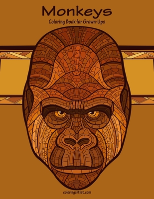 Monkeys Coloring Book for Grown-Ups 1