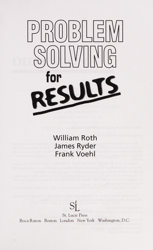Problem Solving For Results