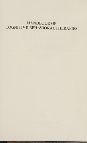 Handbook of Cognitive-Behavioral Therapies