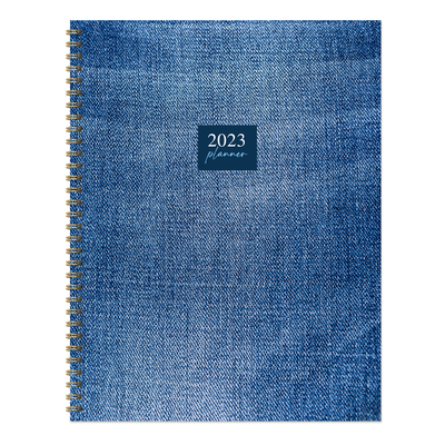 Cal 2023- Denim Large Daily Weekly Monthly Planner