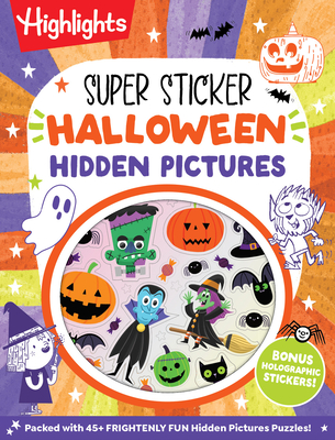 Super Sticker Halloween Hidden Pictures: Halloween Sticker Activity Book with Holographic Foil Stickers and Puzzles, Halloween Kids Gift for Ages 6 an