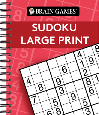 Brain Games - Sudoku Large Print (Red) (Large Print Edition)