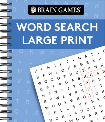Brain Games - Word Search Large Print (Blue) (Large Print Edition)