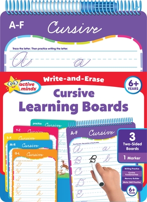 Active Minds Write-And-Erase Cursive Learning Boards
