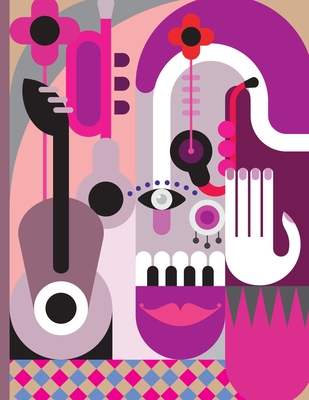 Music Instruments and Symbols: 8.5 x 11 College Ruled Notebook
