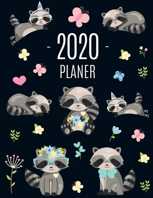 Waschbär Planer 2020: Wochenplaner 2020 mit Raum für Notizen - Januar - Dezember 2020 mit Wochenansicht - Einfacher Überblick über die Termi