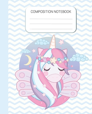 Composition Notebook: Unicorn Wide Ruled Notebook, School Notebook, 7.5 x 9.25 Inches Home School Notebook, Unicorn Writing Notebook Gift fo
