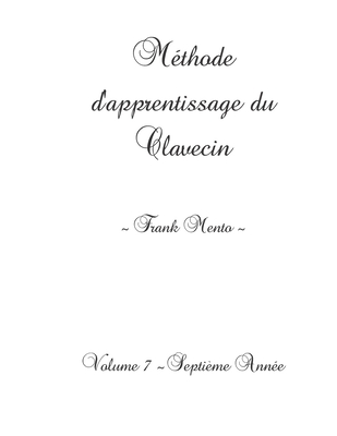 Méthode Clavecin - Volume 7