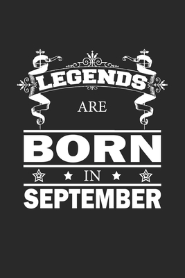 Legends Are Born In September: Notizbuch, Notizheft, Notizblock - Geburtstag Geschenk-Idee für Legenden - Karo - A5 - 120 Seiten