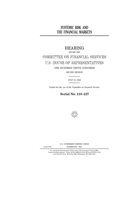 Systemic risk and the financial markets