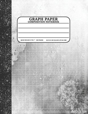 Graph Paper Composition Notebook: Math and Science Lover Graph Paper Cover Watercolor Silver (Quad Ruled 5 squares per inch, 120 pages) Birthday Gifts