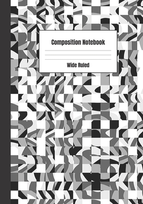 Composition Notebook: Black & White Block Abstract Theme