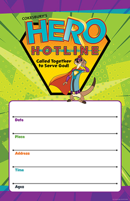 Vacation Bible School (Vbs) Hero Hotline Large Promotional Poster: Called Together to Serve God!