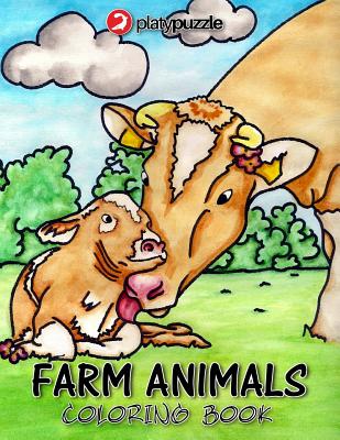 Farm Animals Coloring Book By Platypuzzle: 30 Cute Designs
