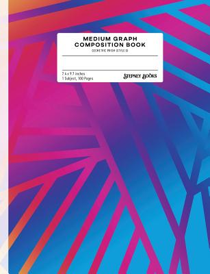 Medium Graph Composition Book: Geometric Prism (Style D)