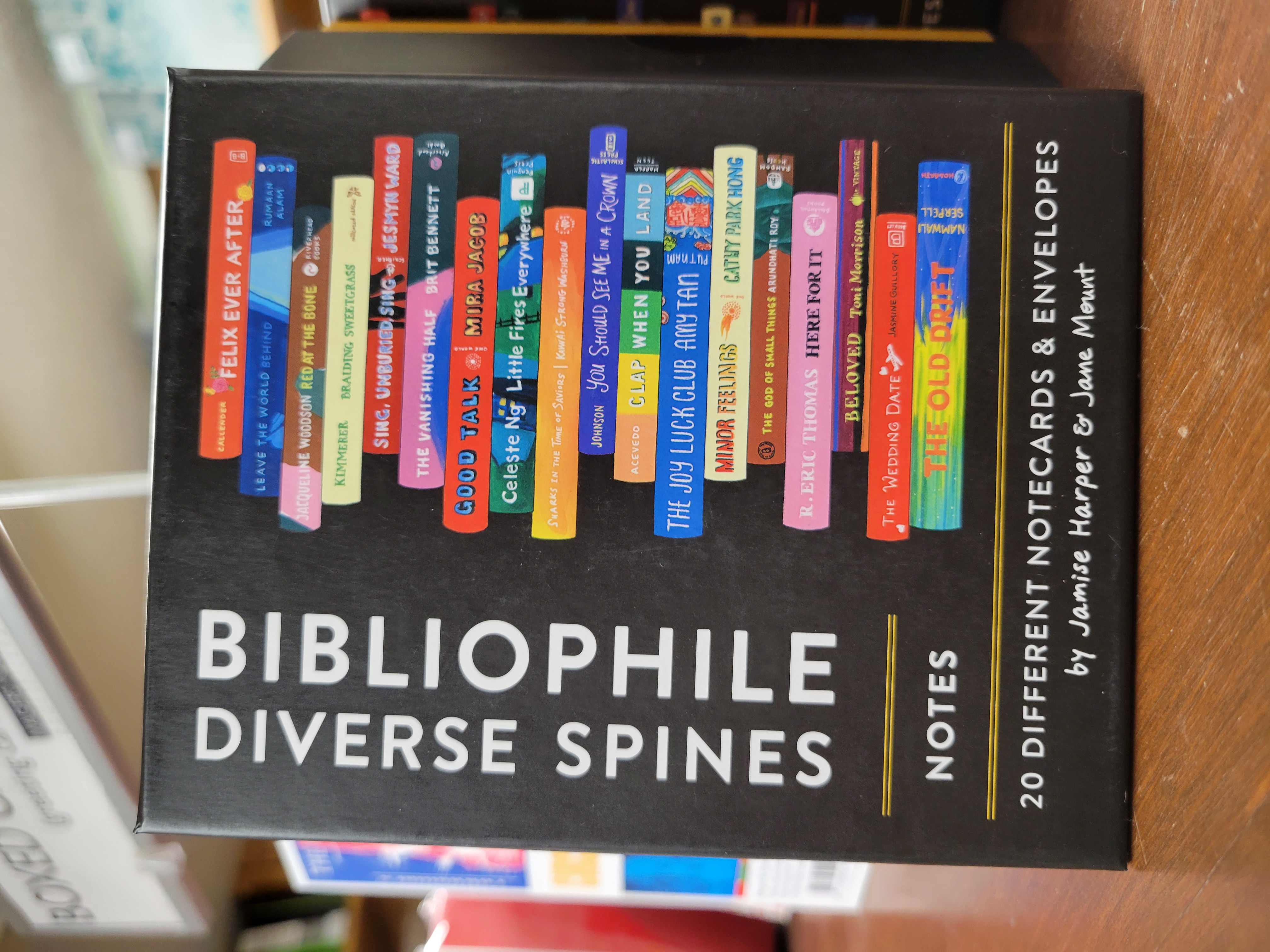 Bibliophile Diverse Spines Notes: 20 Notecards & Envelopes