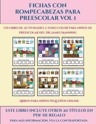 Libros para niños pequeños online (Fichas con rompecabezas para preescolar Vol 1): Este libro contiene 30 fichas con actividades a todo color para niñ