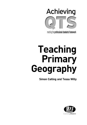 Teaching Primary Geography
