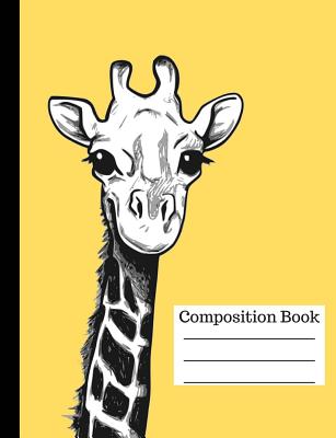 Friendly Giraffe Wide Ruled Composition Notebook