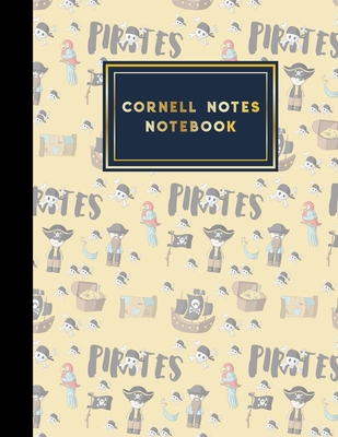 Cornell Notes Notebook: Student Notebook For Note Taking, Lecture and Meetings, Cute Pirates Cover, 8.5" x 11", 200 pages