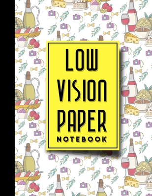 Low Vision Paper Notebook: Low Vision Book, Low Vision Notebook Paper, Cute Rome Cover, 8.5" x 11", 200 pages
