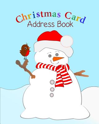 Christmas Card Address Book: Organise and remember your christmas cards - Christmas notebook - Address book - Large pages:10" x 8"