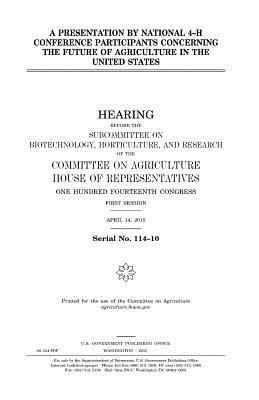 A presentation by National 4-H Conference participants concerning the future of agriculture in the United States