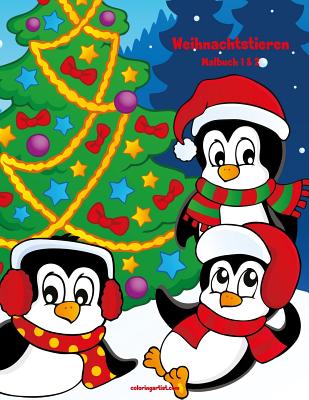 Malbuch mit Weihnachtstieren 1 & 2