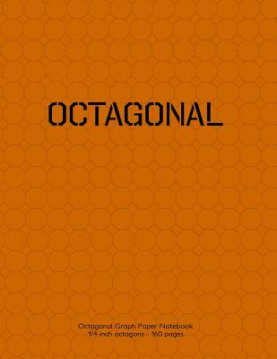 Octagonal Graph Paper Notebook 1/4 inch octagons 160 pages: 8.5"x11" notebook with orange cover. octagons with 1/4 inch diameter, 1/10" edges, 30% gra