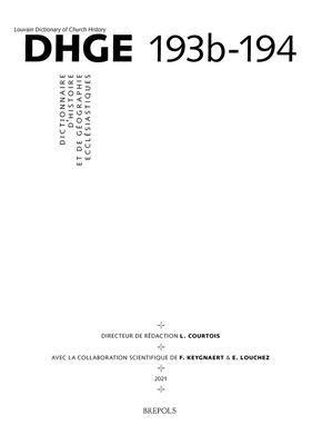 Dictionnaire d'Histoire Et de Geographie Ecclesiastiques - Fascicule 193b-194