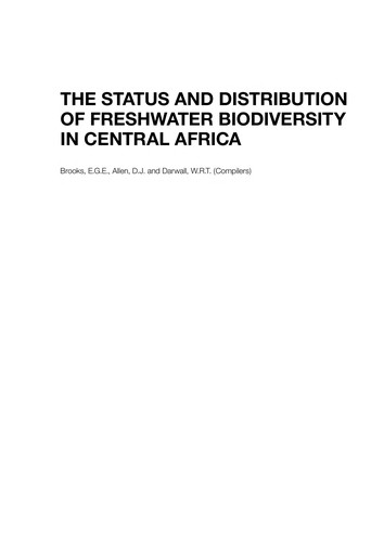 The Status and Distribution of Freshwater Biodiversity in Central Africa