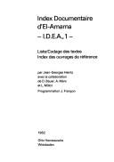 Index Documentaire d'El Amarna. I.D.E.a: Liste/Codage Des Textes. Index Des Ouvrages de Reference