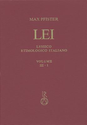 Lessico Etimologico Italiano. Band 3 (III.1): Apertus-Asperella